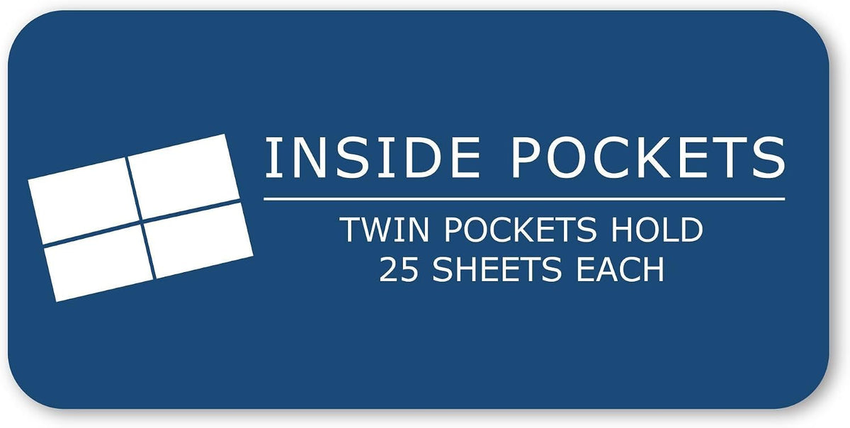 Roaring Spring Letter Size Two Pocket Folders, Dark Blue, Pack of 25 - view 5