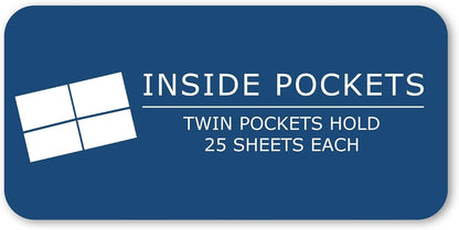 Roaring Spring Letter Size Two Pocket Folders, Dark Blue, Pack of 25 - view 5