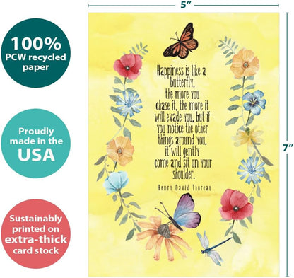 Tree-Free Greetings Birthday Card, Happy Butterflies, 5 x 7 Inch - view 3