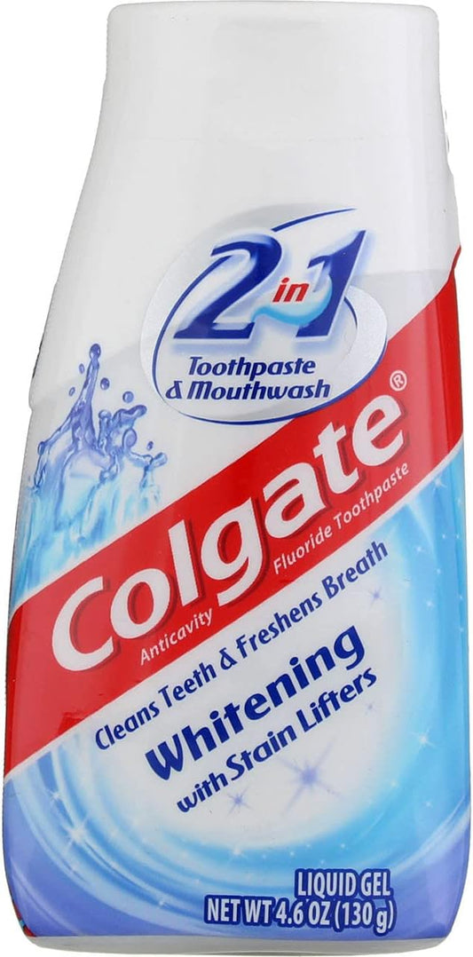 Colgate 2-in-1 Whitening Toothpaste & Mouthwash, 4.6 oz, Pack of 2