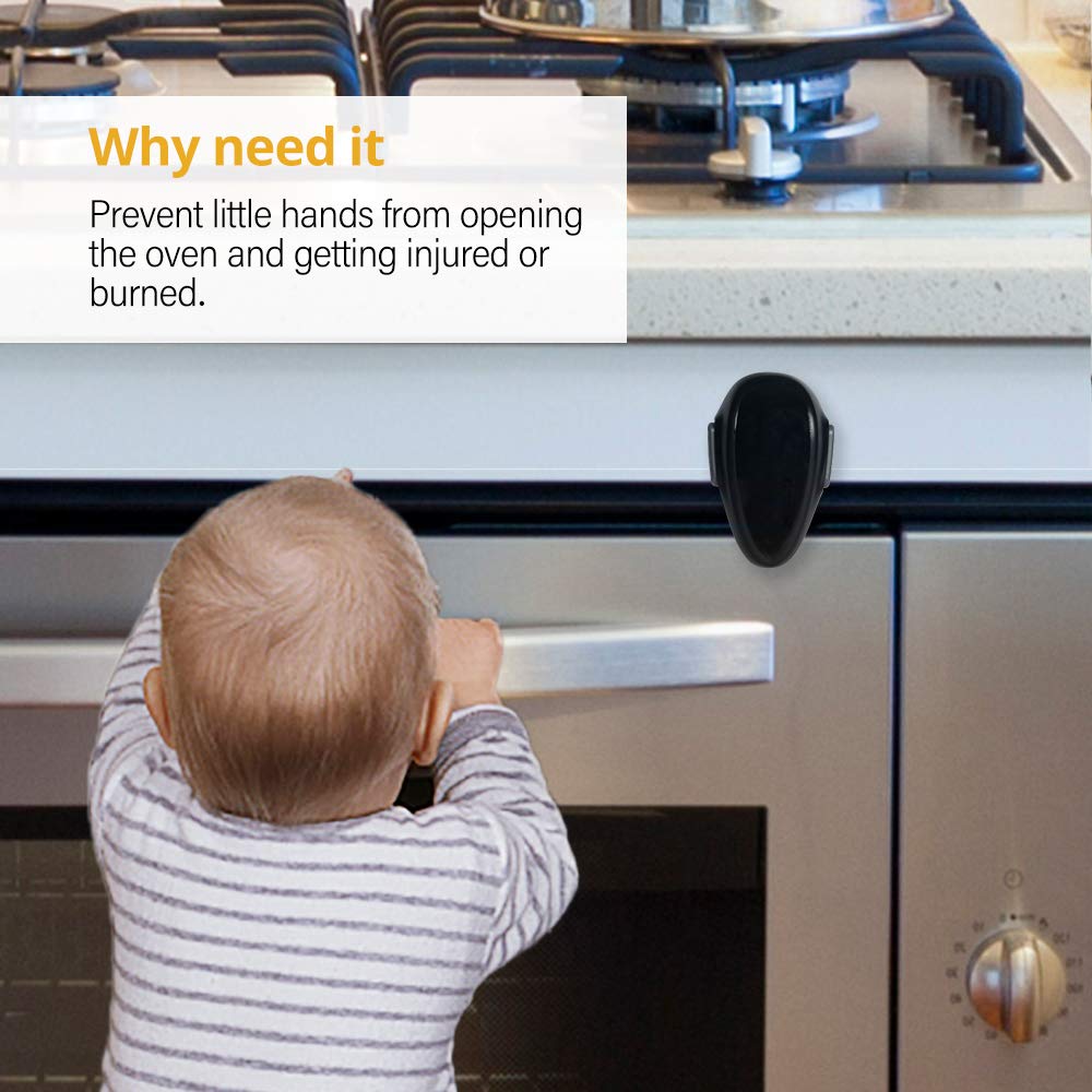 EUDEMON Childproof Oven Door Lock, Black, Pack of 1 - view 6