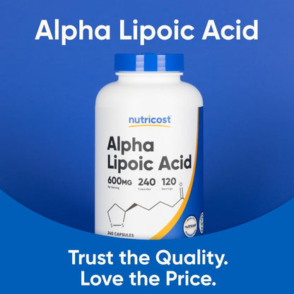 Nutricost Alpha Lipoic Acid 600 mg 240 Capsules - view 6