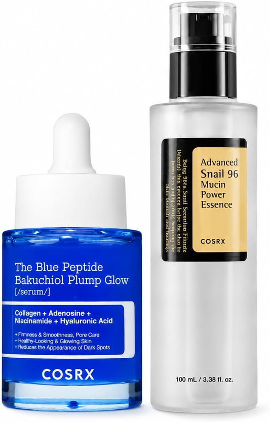 COSRX The Blue Copper Peptide Bakuchiol Serum + Snail Mucin 96 Essence