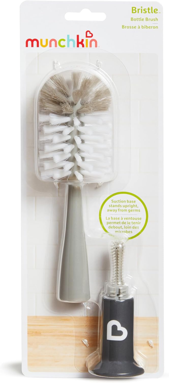 Munchkin Bristle Bottle Brush, Grey - view 6