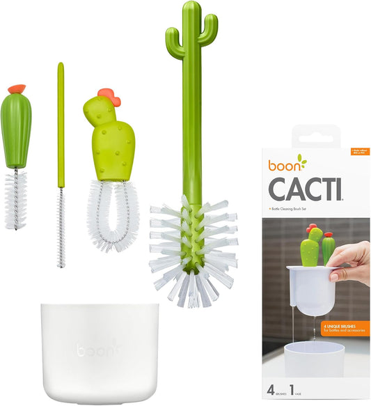 Boon Cacti Bottle Cleaning Brush Set, 4 Count