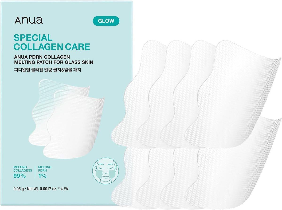 Anua Salmon DNA PDRN Collagen Melting Patch for Glass Skin (2 Pairs x 4)