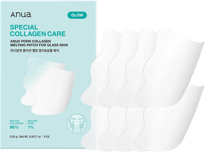 Anua Salmon DNA PDRN Collagen Melting Patch for Glass Skin (2 Pairs x 4)