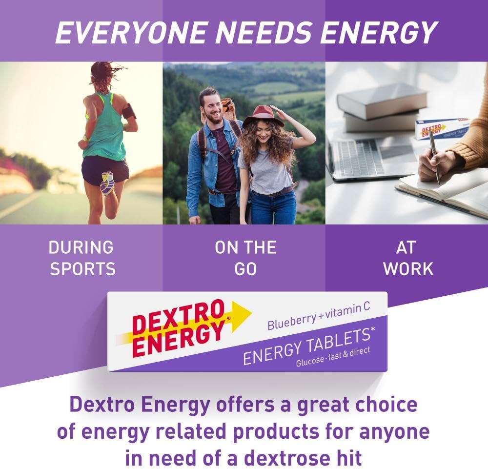 Dextro Energy Blueberry Glucose Tablets 14 Count (Pack of 24) - view 5
