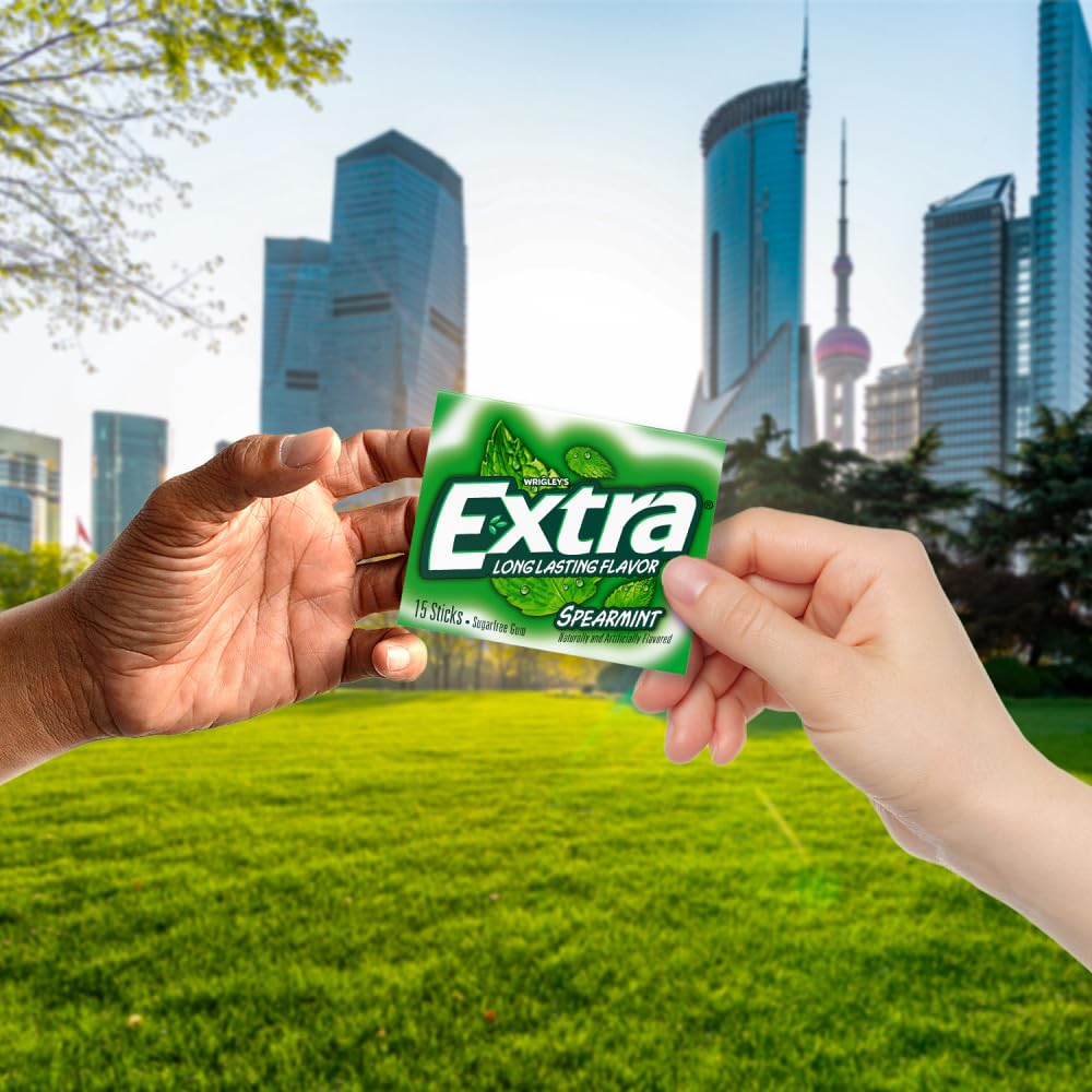 Extra Spearmint Sugar-Free Chewing Gum, 15 Pieces x 10 Packs (150 Pieces) - view 6