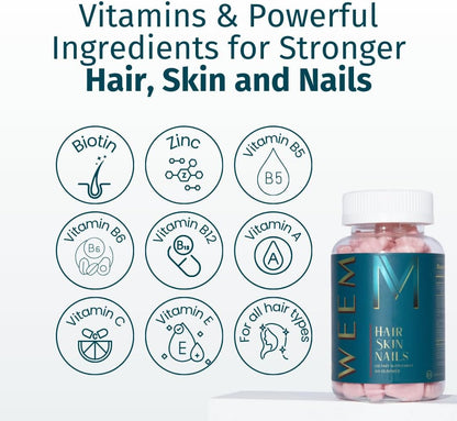 WEEM Vegan Biotin Hair, Skin and Nails Gummies, Extra Strength - view 3