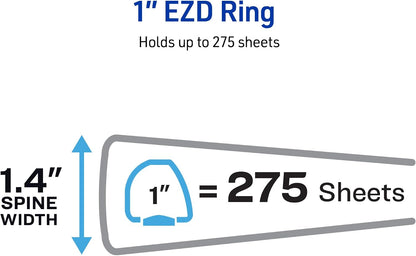 Avery Heavy-Duty View 3 Ring Binder, 1 Inch EZD Rings, White - view 4