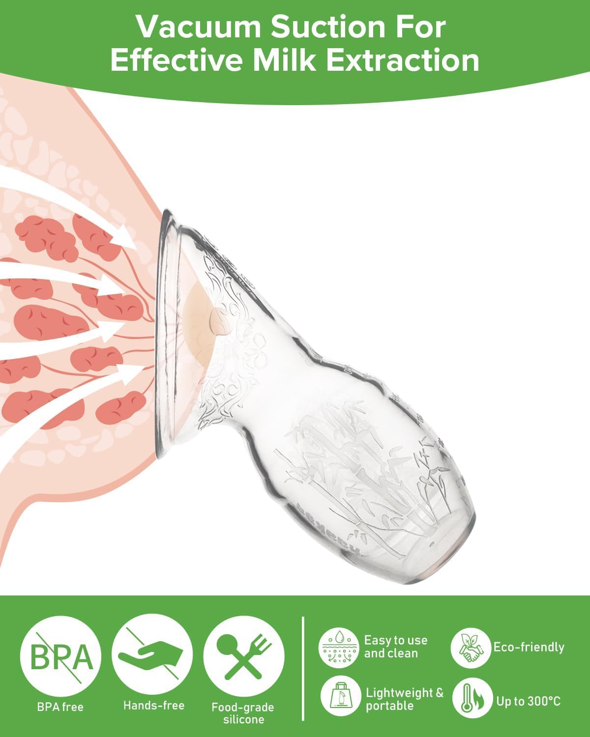 Haakaa Silicone Manual Breast Pump, 4 oz (120 ml) - view 5