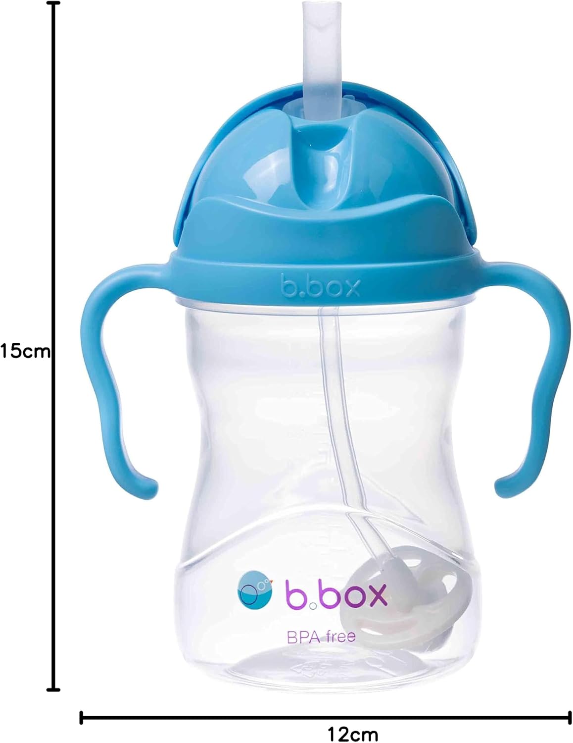 b.box Sippy Cup with Weighted Straw 240 ml (8 oz) Blueberry - view 3