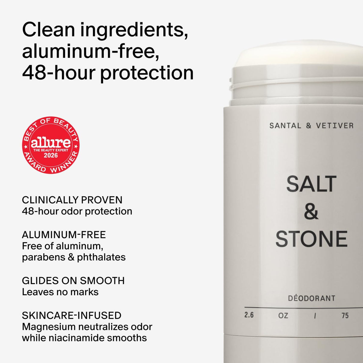Salt & Stone Extra Strength Aluminium-Free Deodorant — alternate product view