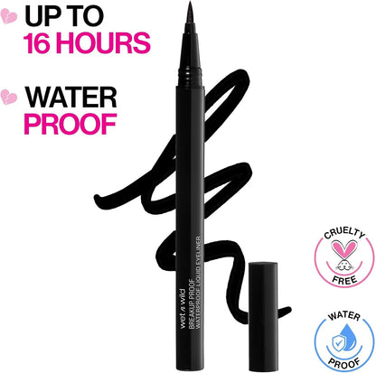 Wet n Wild Mega Last Breakup Proof Liquid Eyeliner, Ultra Black - view 2