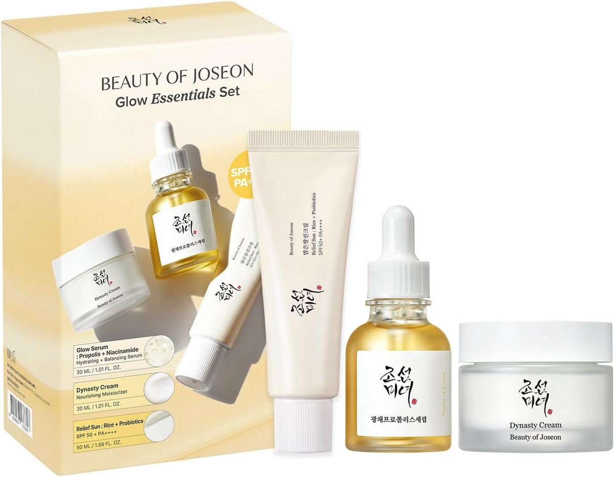 Beauty of Joseon Glow Essentials Set: Relief Sun, Dynasty Cream, Glow Serum