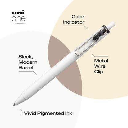 uni-ball One Retractable Gel Pens, 0.38mm Ultra Micro, Black, 12 Count - view 3