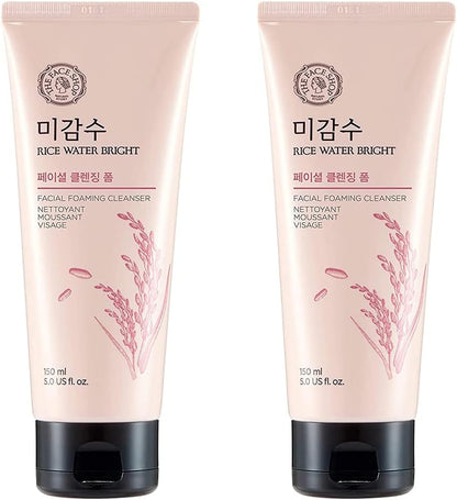 The Face Shop Rice Water Bright Cleansing Foam 150ml, Pack of 2