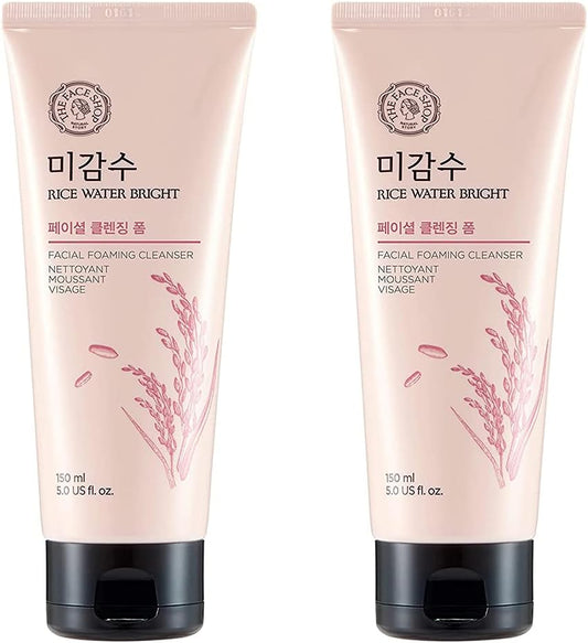 The Face Shop Rice Water Bright Cleansing Foam 150ml, Pack of 2