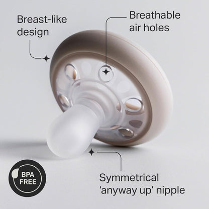 Tommee Tippee Breast-Like Dummies, 0-6 Months, Pack of 4, Pastel/Blue/Black - view 3