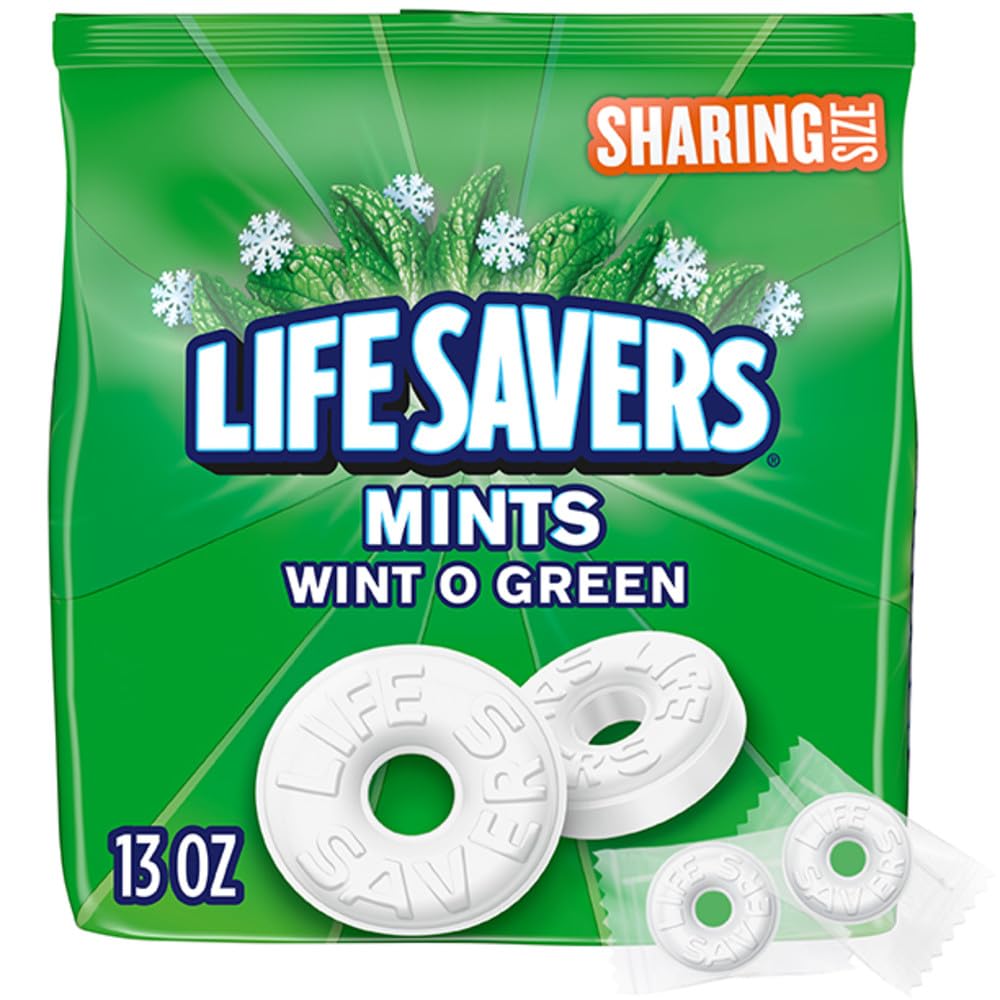 Life Savers Wint-O-Green Hard Mints, Individually Wrapped, 13 oz Bag