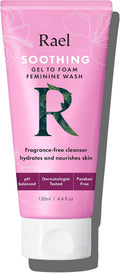 Rael Soothing Gel to Foam Intimate Feminine Wash, 130 ml (4.4 fl oz)