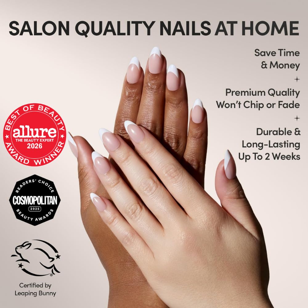 Glamnetic Press On Nails Short Almond Glossy, 24 Nail Kit - view 2