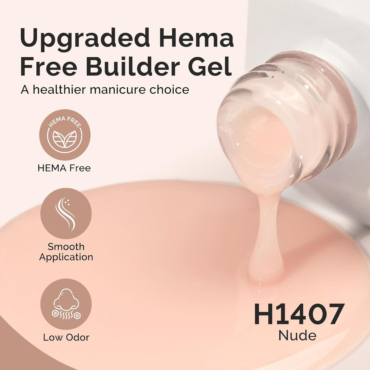 MelodySusie HEMA-Free Nude Builder Nail Gel 0.5 fl oz H1407 - view 2