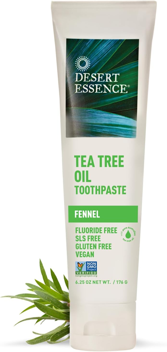 Desert Essence Natural Tea Tree Oil Toothpaste, Fennel, 7 oz (130 ml)