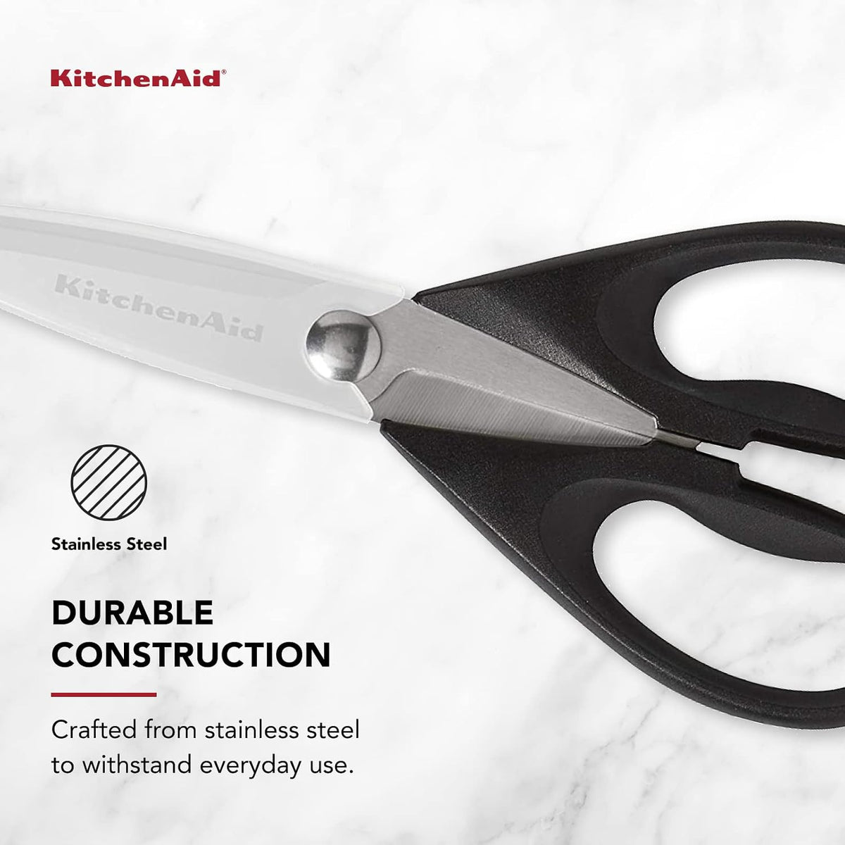 KitchenAid All Purpose Kitchen Shears with Sheath, 8.72 Inch, Black - view 3