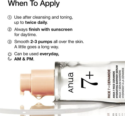 Anua 7 Rice Ceramide Hydrating Barrier Serum 50ml - view 6
