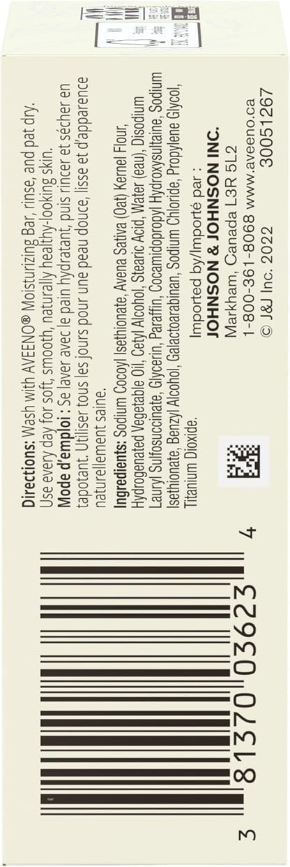 Aveeno Gentle Moisturizing Bar with Oat, Fragrance-Free, 3.5 oz, Pack of 6 - view 3