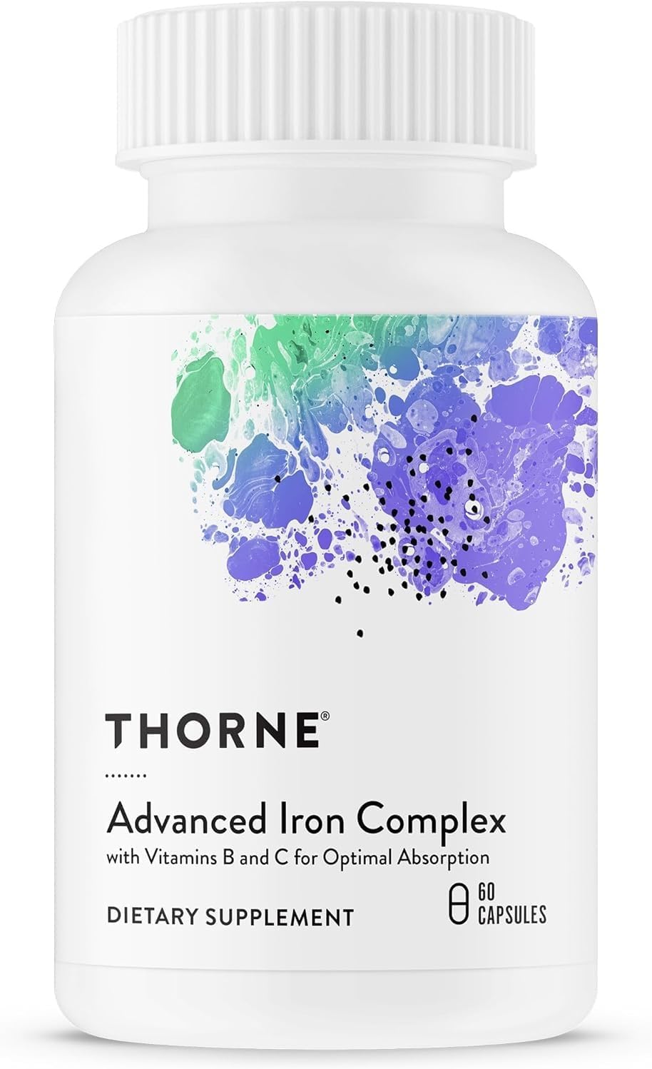 Thorne Advanced Iron Complex, Chelated Iron Supplement, 60 Capsules