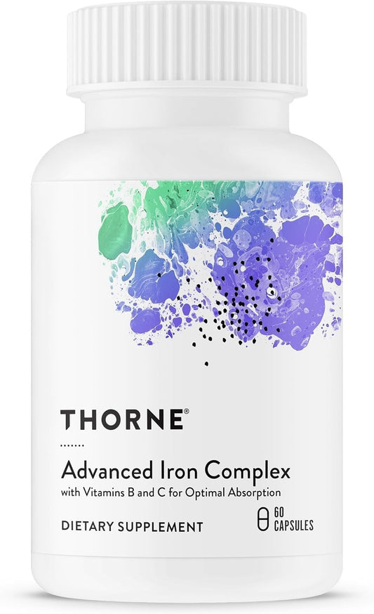 Thorne Advanced Iron Complex, Chelated Iron Supplement, 60 Capsules