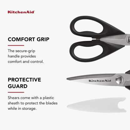 KitchenAid All Purpose Kitchen Shears with Sheath, 8.72 Inch, Black - view 6
