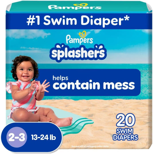Pampers Splashers Swim Nappies, Size 2-3, 20 Count