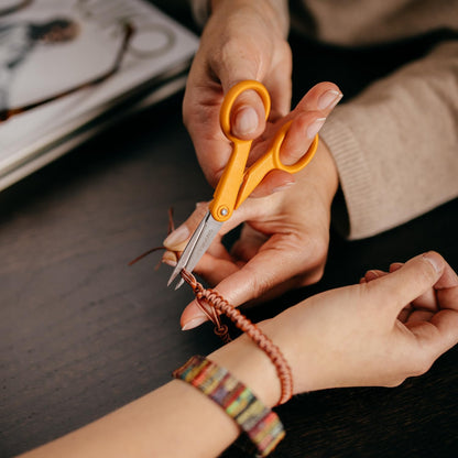 Fiskars 5 Inch Orange-Handled Micro-Tip Fabric Scissors No. 5 - view 2