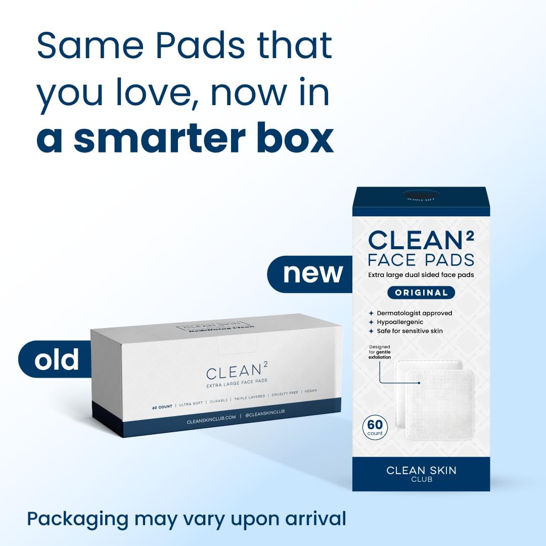Clean Skin Club Clean² Pads 2.0 Extra Large Triple-Layer Face Pads - view 2