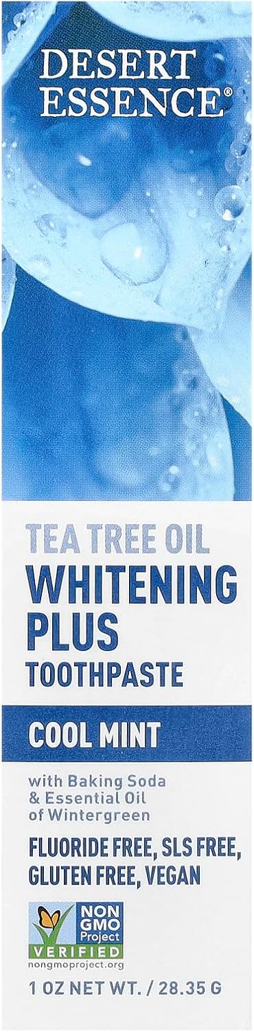 Desert Essence Tea Tree Oil Whitening Toothpaste, Travel Size 1 oz — alternate product view