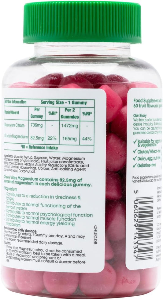 Chewy Vites Adult Magnesium Citrate 736mg Gummies - 60 Count - view 2