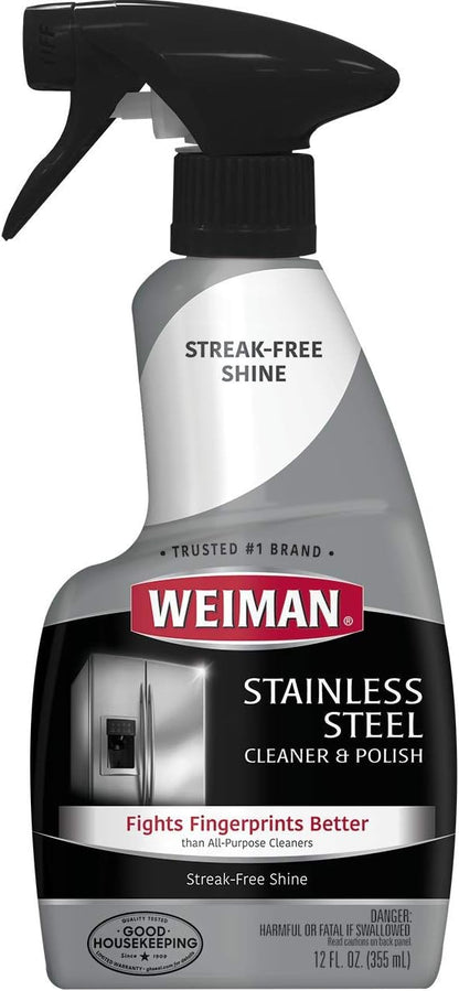Weiman Stainless Steel Cleaner and Polish Spray, 12 fl oz (355 ml)