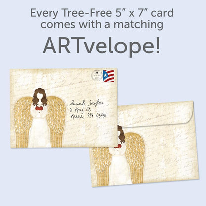 Tree-Free Greetings Christmas Angel Cards, 10 Pack, 5 x 7 Inch - view 4