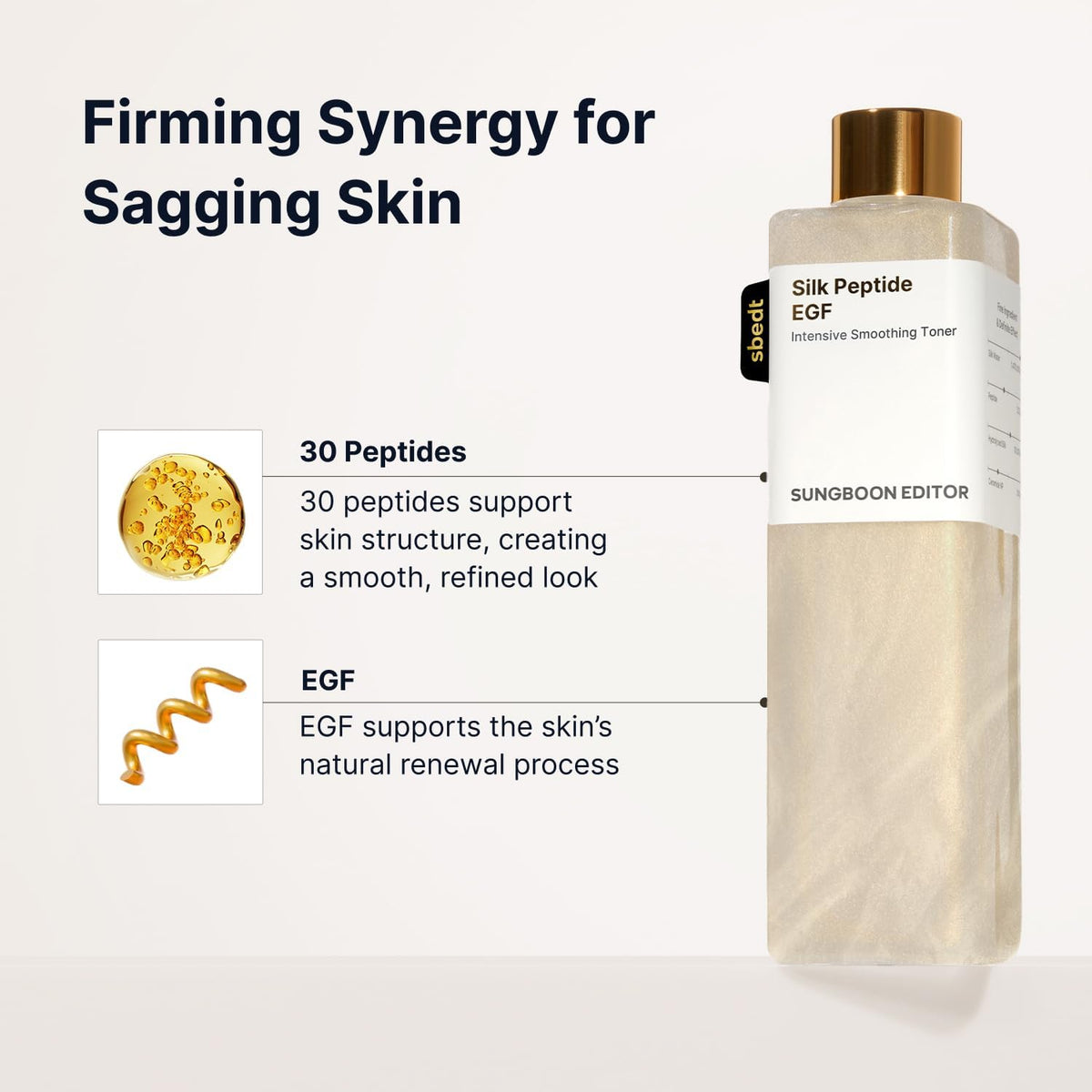 SUNGBOON EDITOR Silk Peptide EGF Toner for Face & Body, 300 ml - view 3