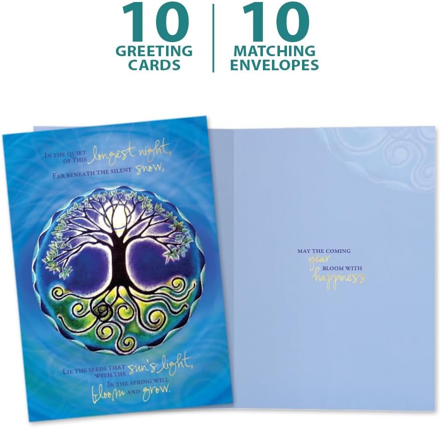 Tree-Free Greetings Winter Solstice Cards, Longest Night Mandala, 10 Pack - view 5