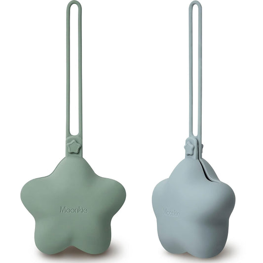 Moonkie Silicone Dummy Holder Case, 2 Pack