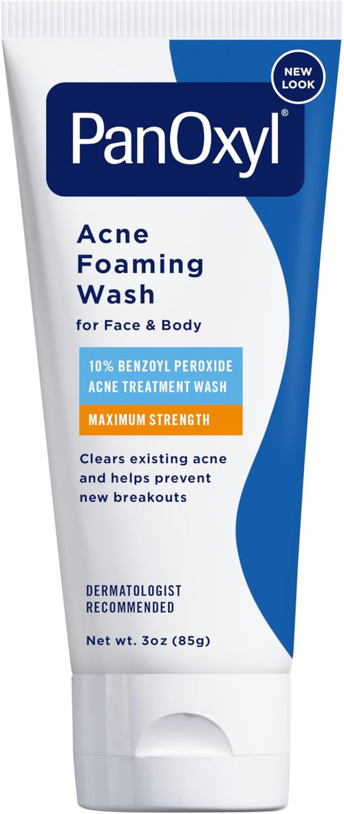 PanOxyl Acne Foaming Wash 10% Benzoyl Peroxide, 3 oz (85 g)