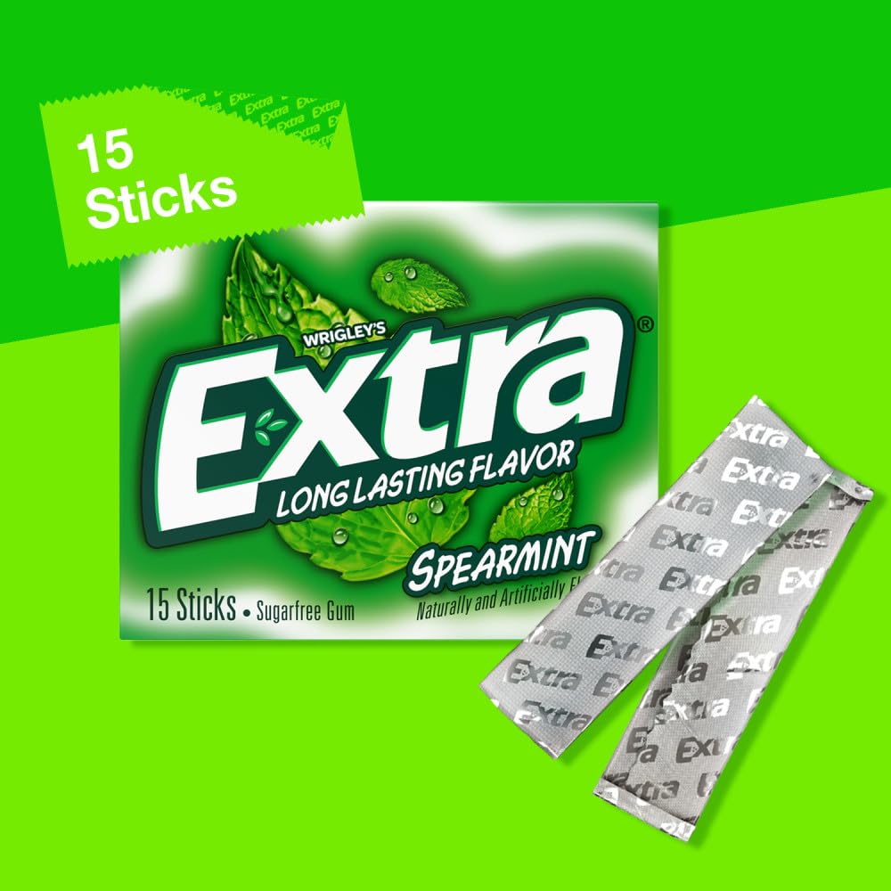 Extra Spearmint Sugar-Free Chewing Gum, 15 Pieces x 10 Packs (150 Pieces) - view 5