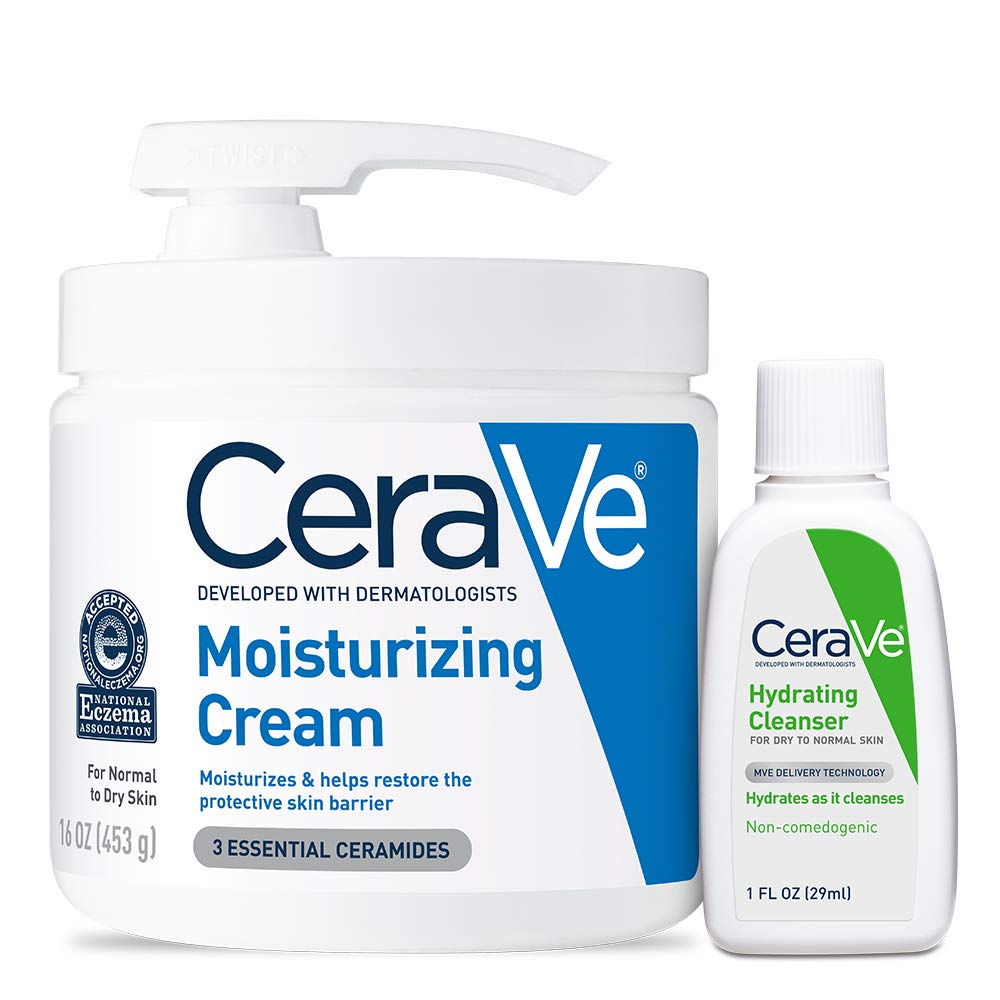 CeraVe Moisturising Cream 16 oz and Hydrating Facial Cleanser Set