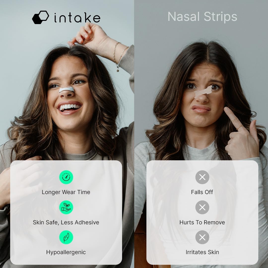 Intake Breathing Nasal Strip Starter Kit, 15 Count, Black - view 3