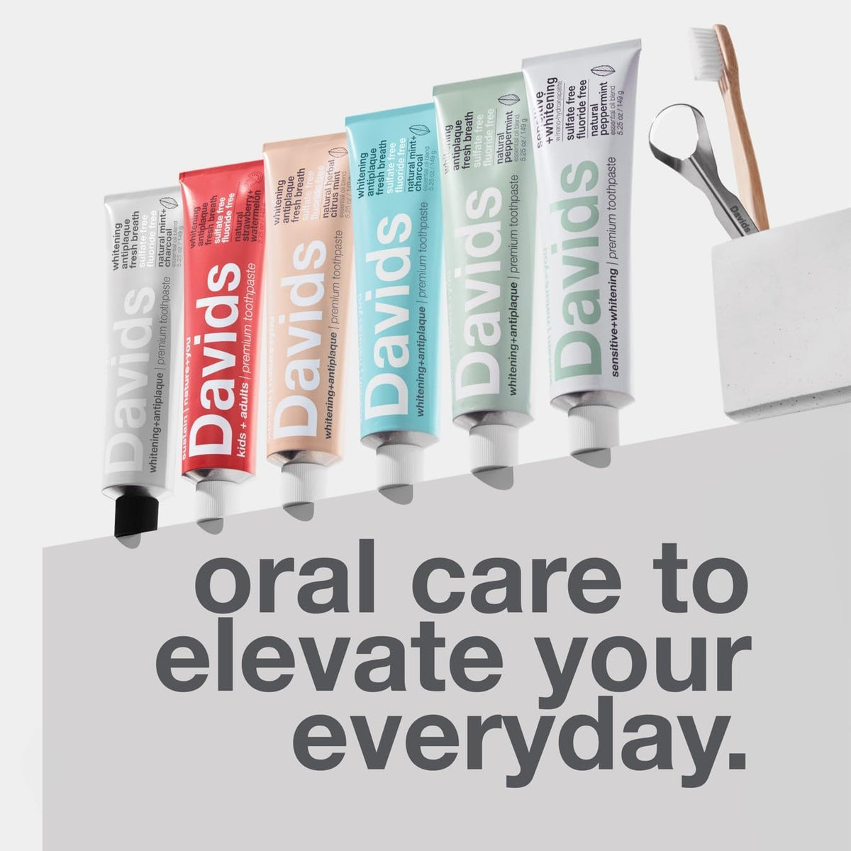 Davids Natural Spearmint Whitening Toothpaste, Fluoride-Free 5.25 oz Metal Tube - view 6